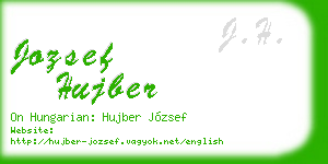 jozsef hujber business card