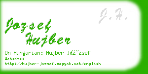 jozsef hujber business card